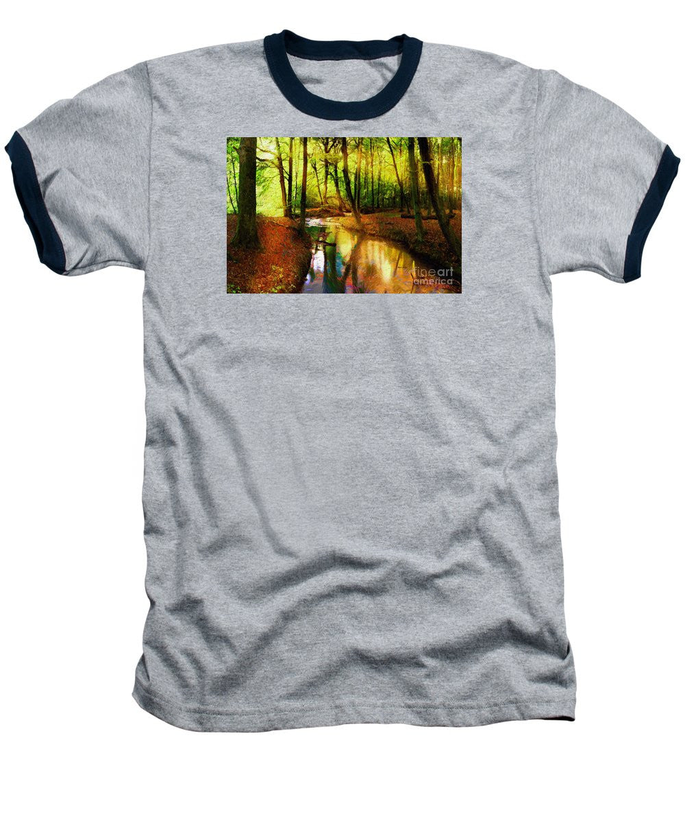 Baseball T-Shirt - Abstract Landscape 0747