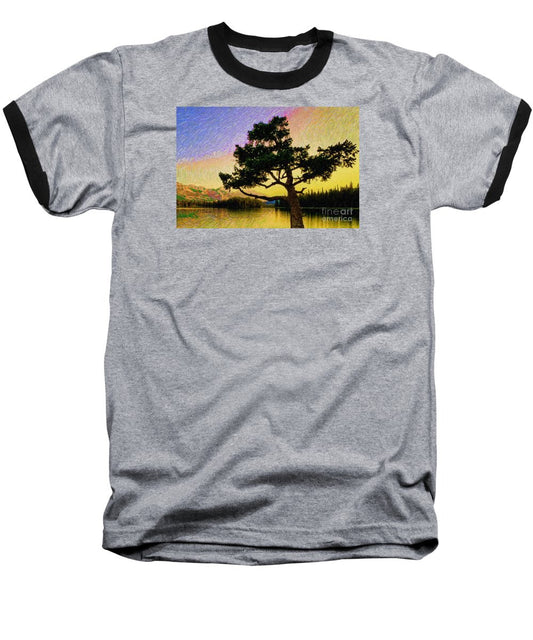 Baseball T-Shirt - Abstract Landscape 0750