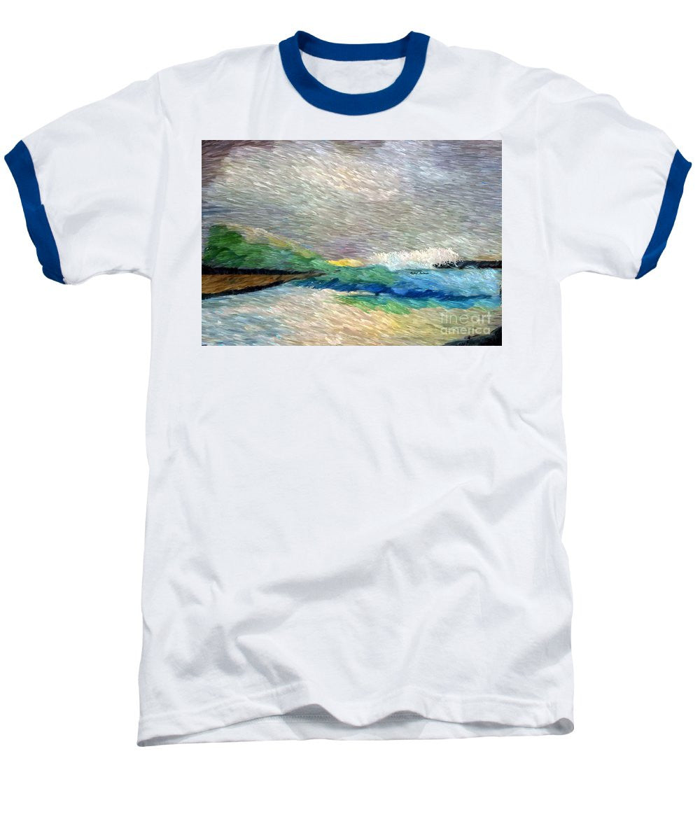 Baseball T-Shirt - Abstract Landscape 1525