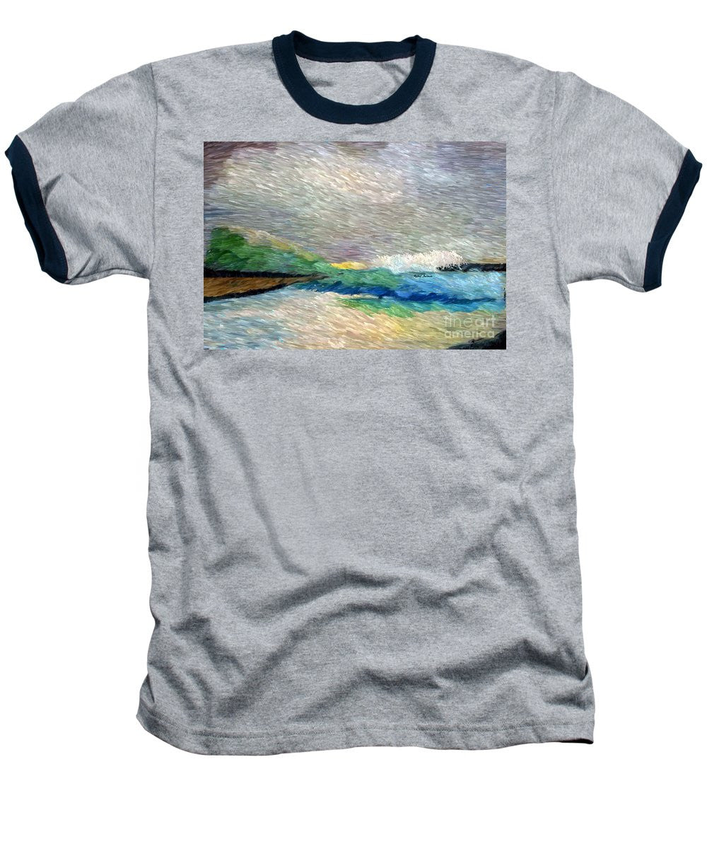 Baseball T-Shirt - Abstract Landscape 1525