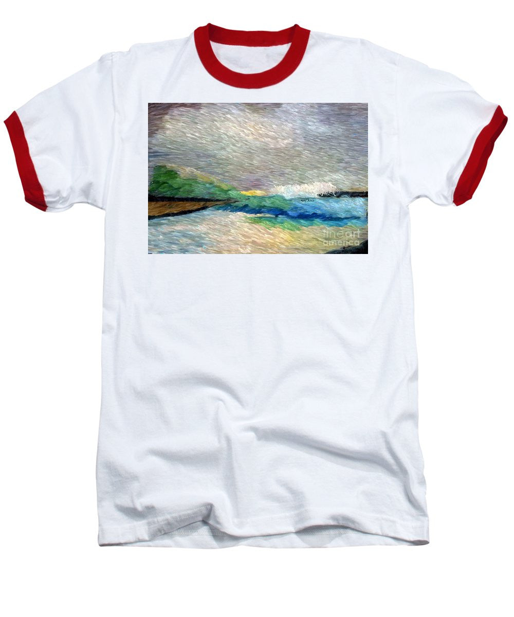 Baseball T-Shirt - Abstract Landscape 1525