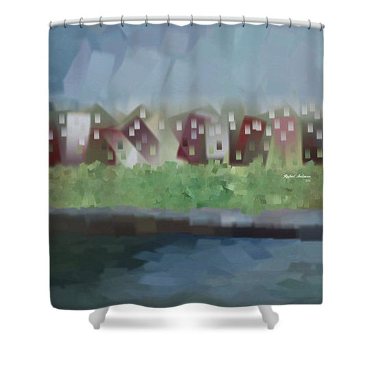 Shower Curtain - Abstract Landscape 1526