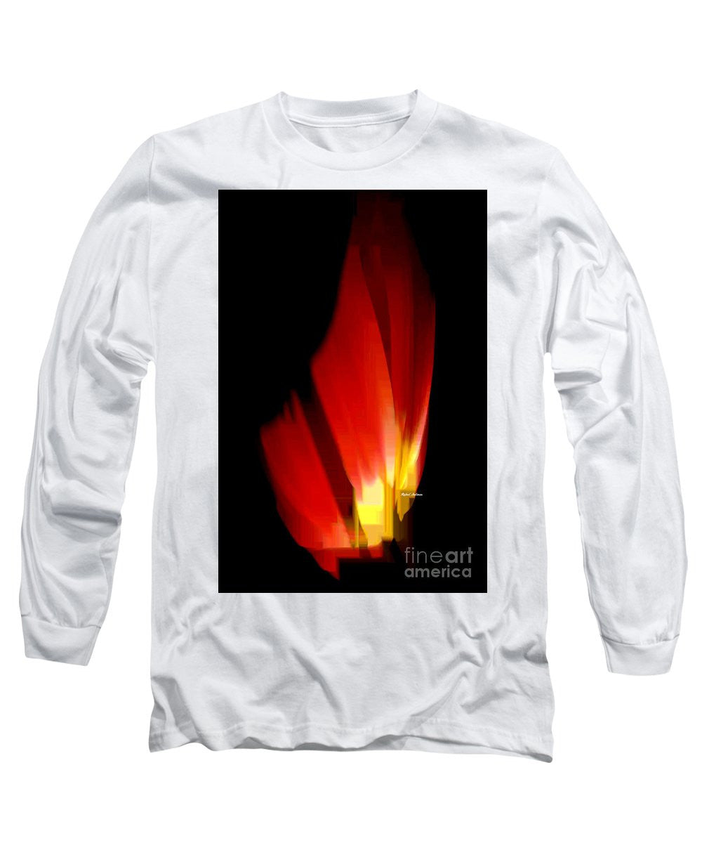 Long Sleeve T-Shirt - Abstract Poinsettia