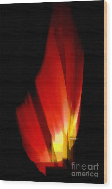 Wood Print - Abstract Poinsettia