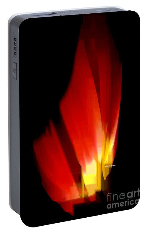 Portable Battery Charger - Abstract Poinsettia