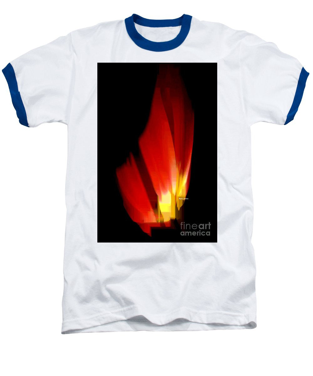 Baseball T-Shirt - Abstract Poinsettia