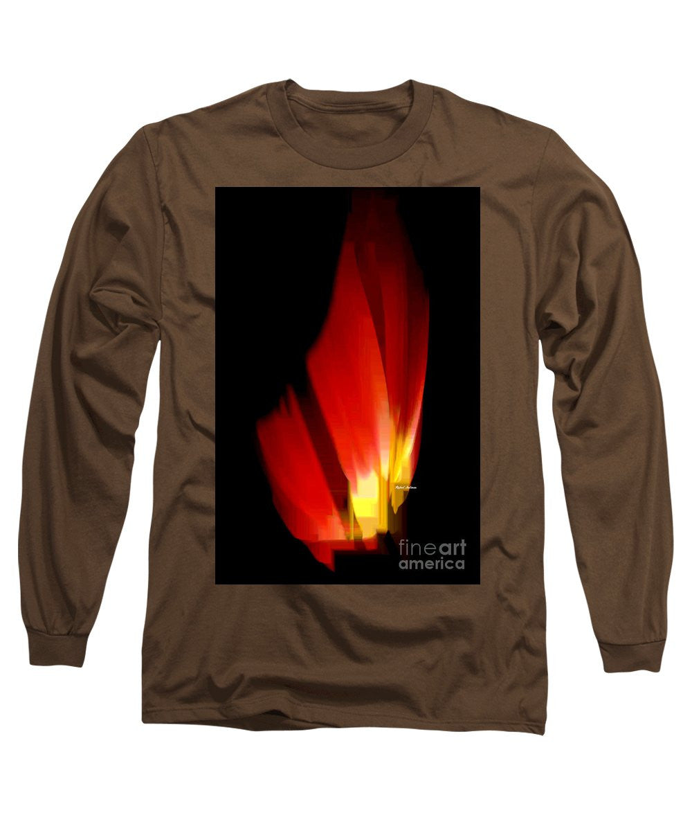 Long Sleeve T-Shirt - Abstract Poinsettia