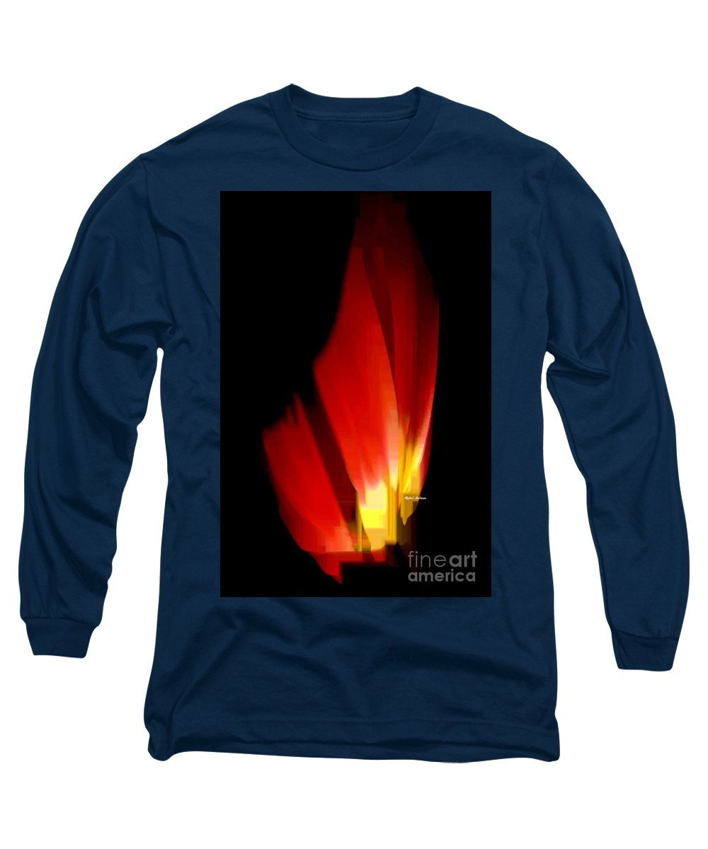 Long Sleeve T-Shirt - Abstract Poinsettia