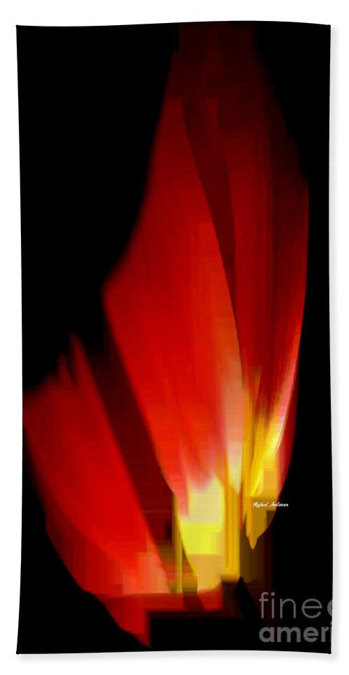 Serviette de bain - Poinsettia abstrait