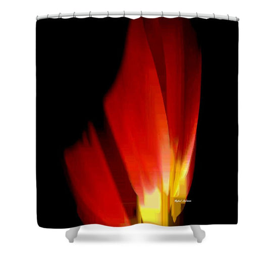 Shower Curtain - Abstract Poinsettia