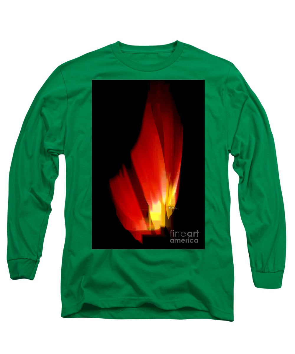 Long Sleeve T-Shirt - Abstract Poinsettia