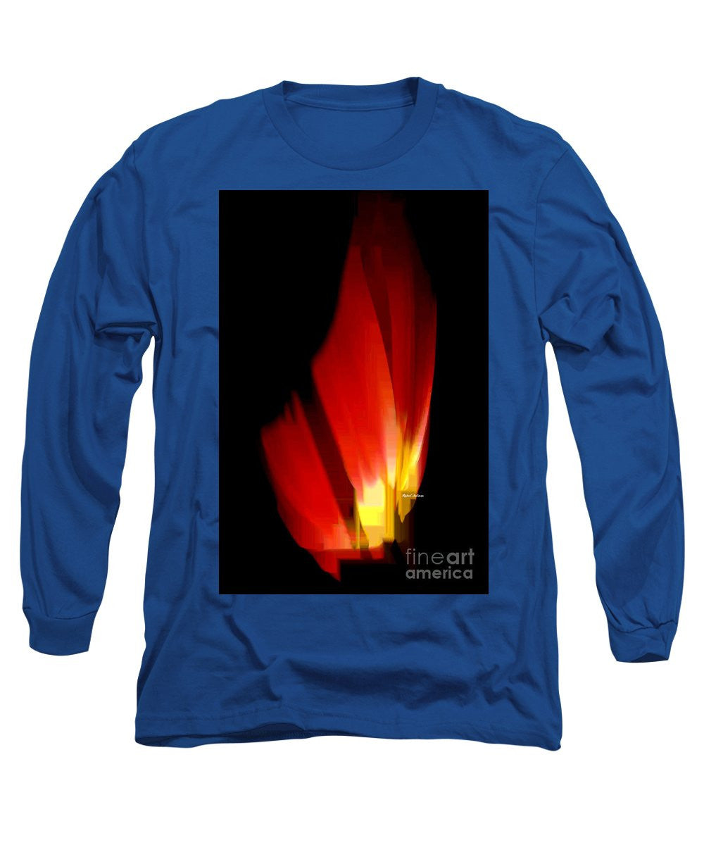 Long Sleeve T-Shirt - Abstract Poinsettia