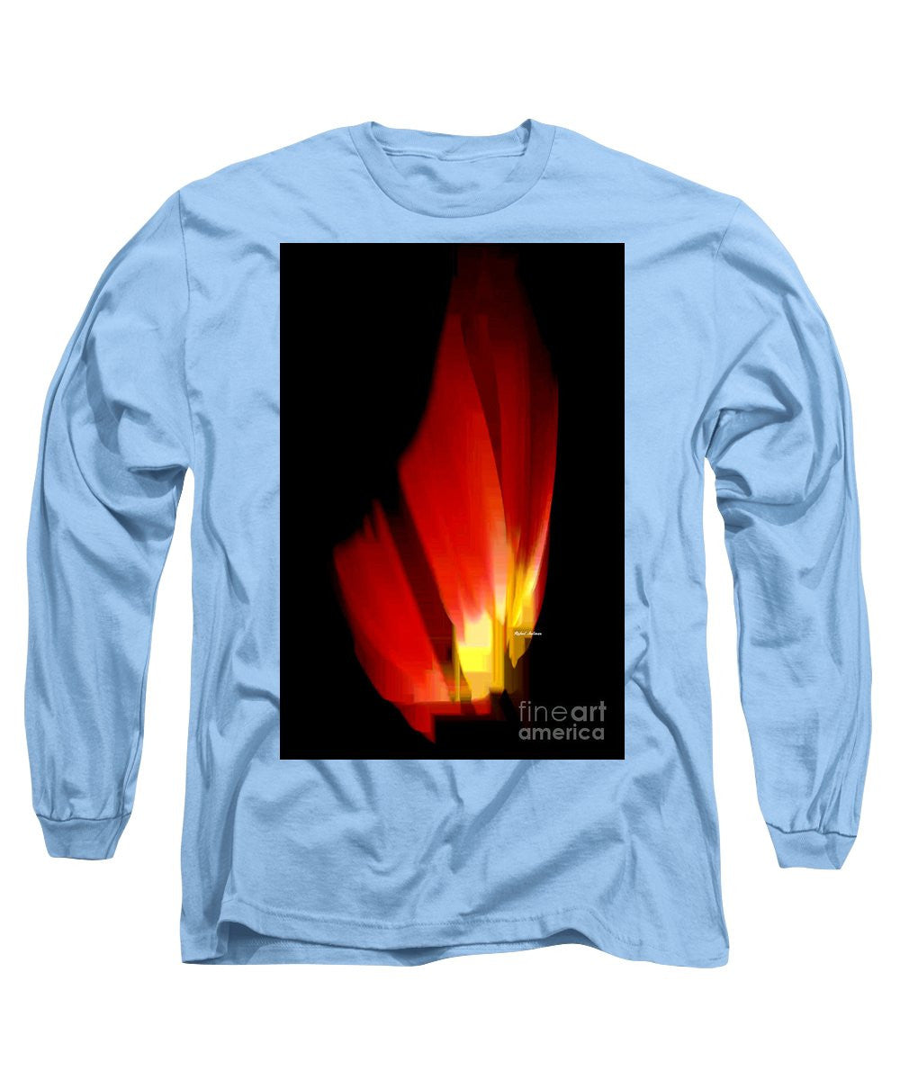 Long Sleeve T-Shirt - Abstract Poinsettia