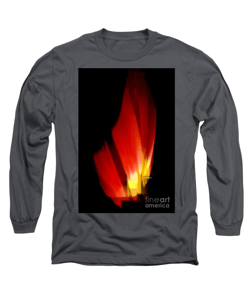 Long Sleeve T-Shirt - Abstract Poinsettia