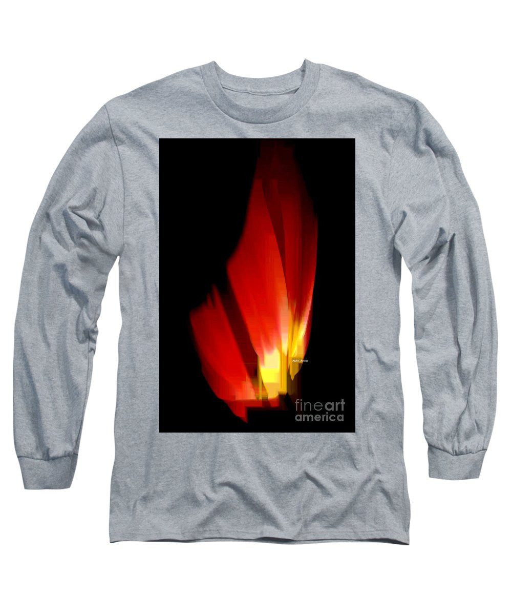 Long Sleeve T-Shirt - Abstract Poinsettia