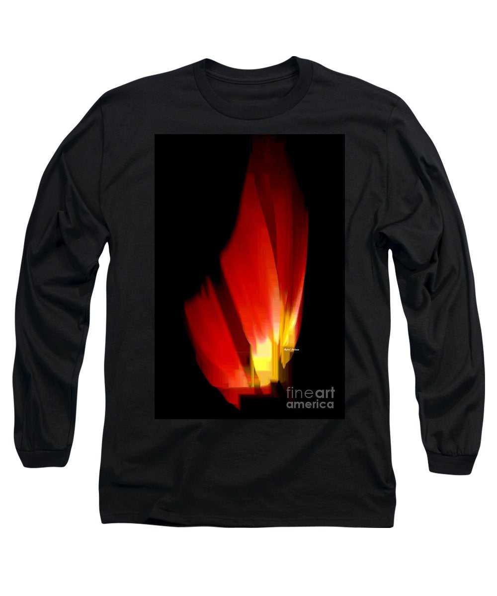 Long Sleeve T-Shirt - Abstract Poinsettia