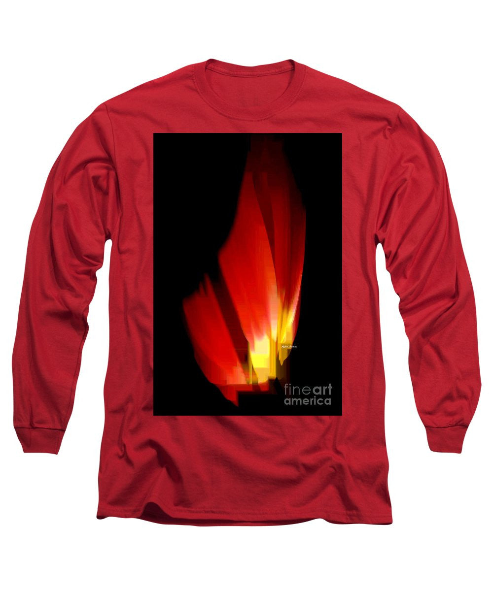 Long Sleeve T-Shirt - Abstract Poinsettia