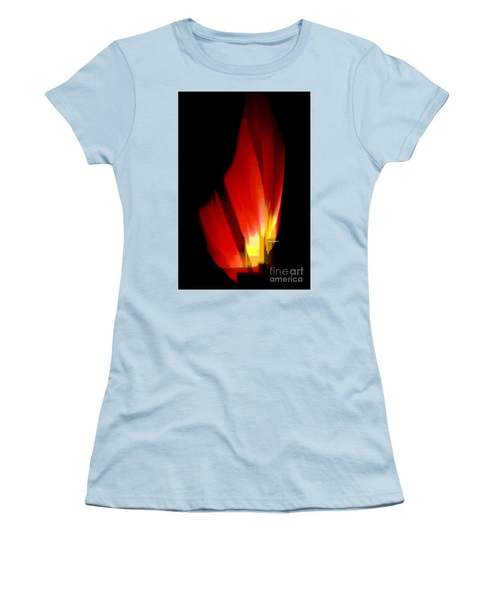 Women's T-Shirt (Junior Cut) - Abstract Poinsettia