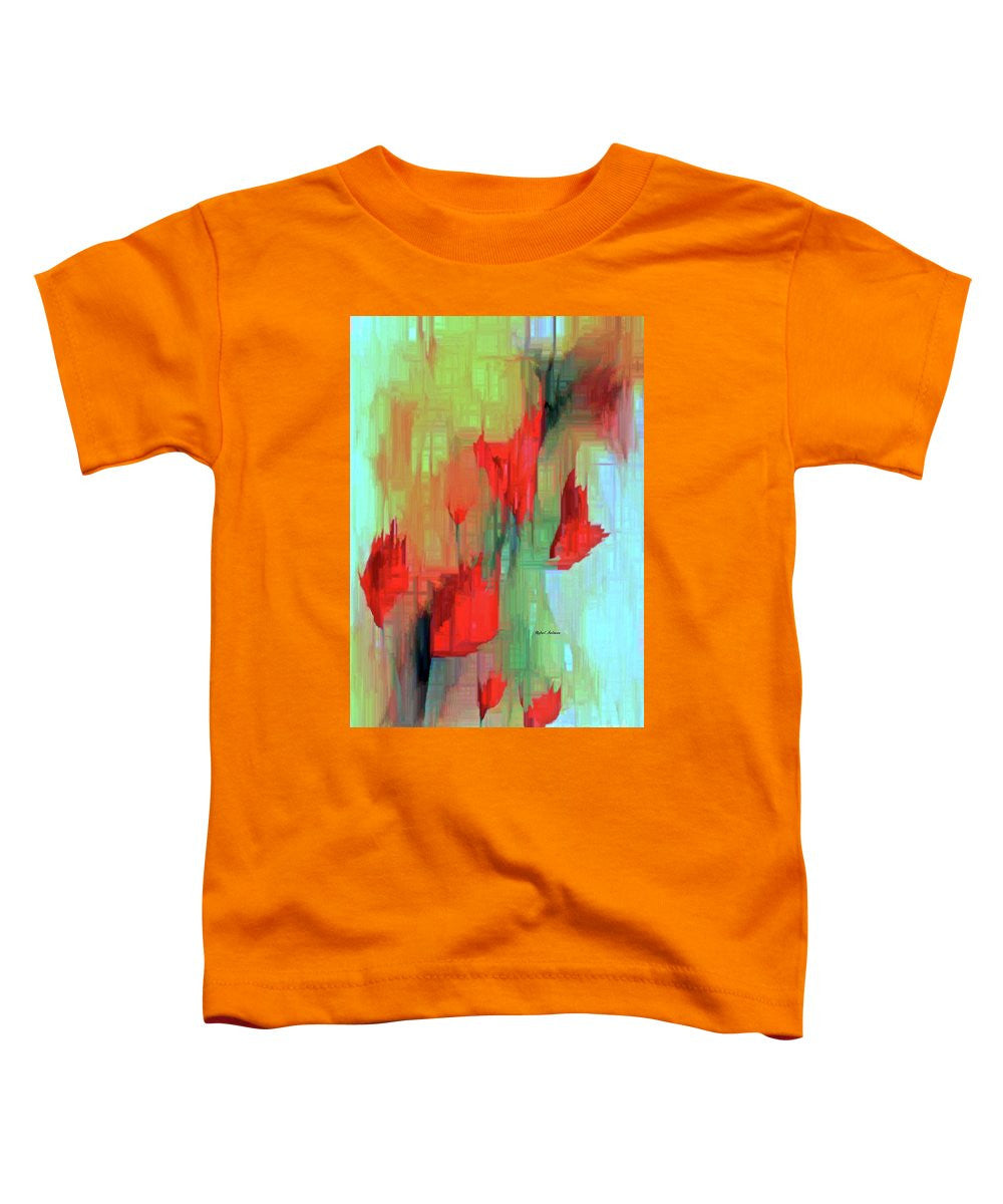 Toddler T-Shirt - Abstract Red Flowers