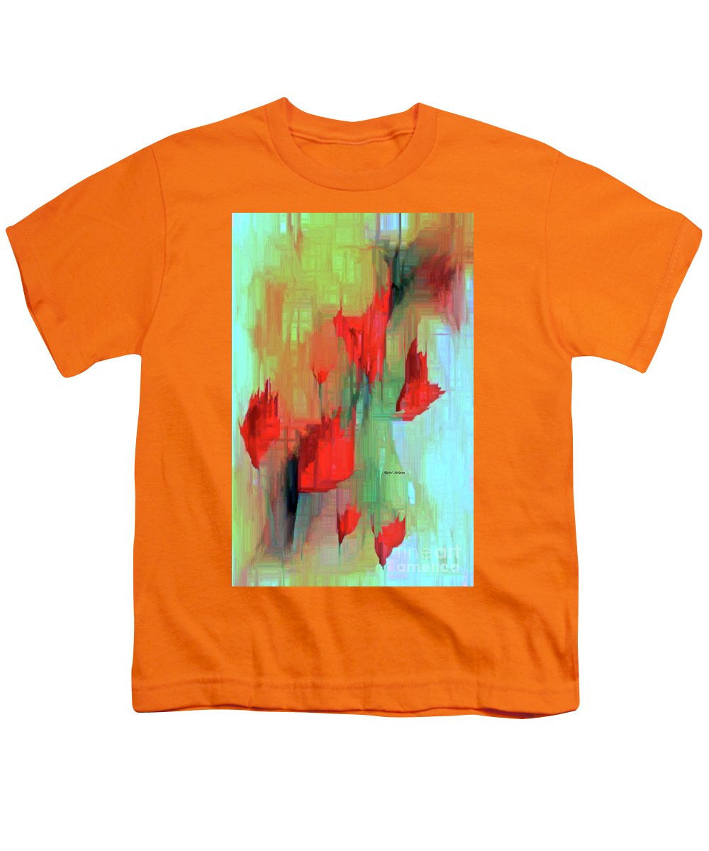 Youth T-Shirt - Abstract Red Flowers