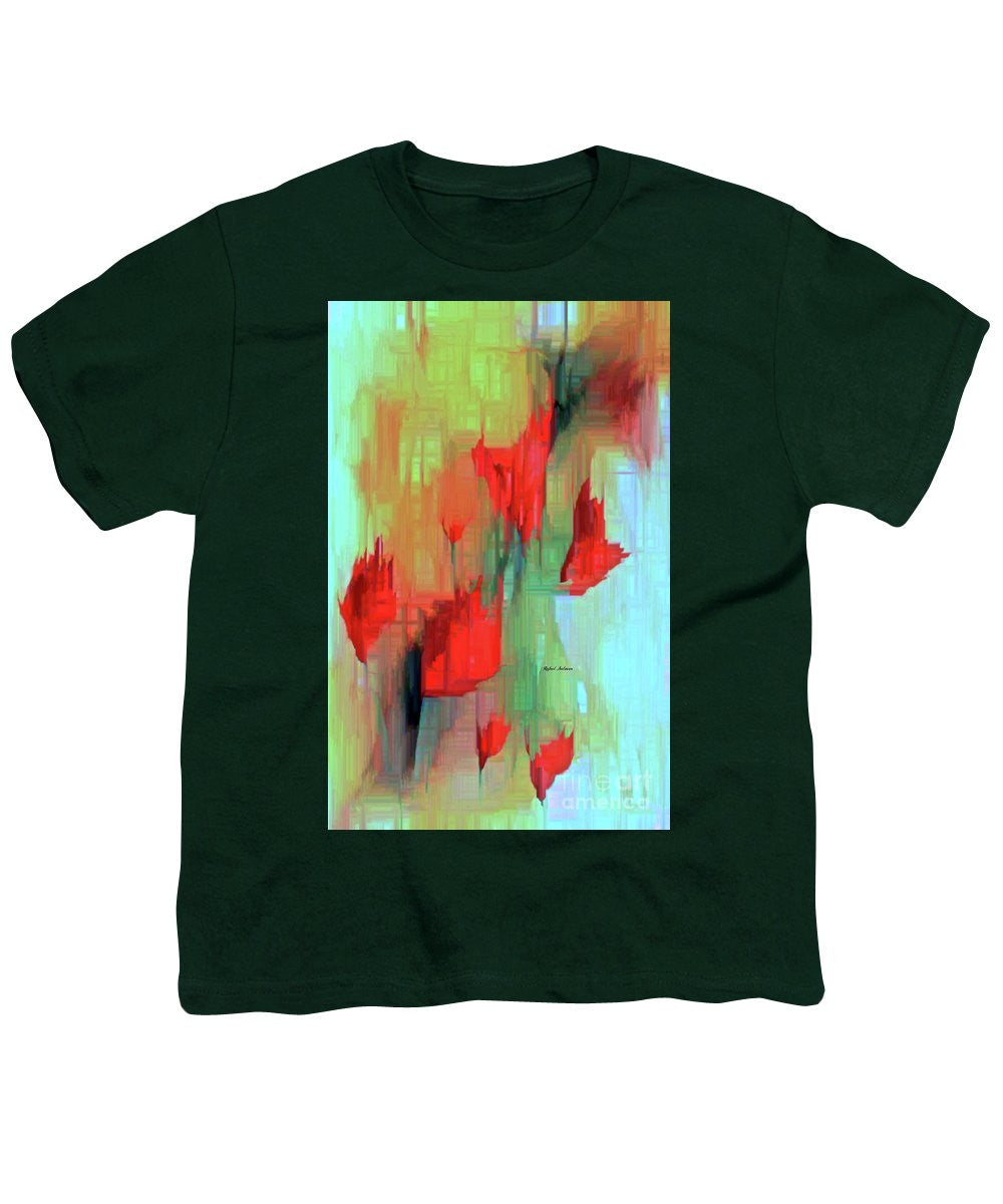 Youth T-Shirt - Abstract Red Flowers