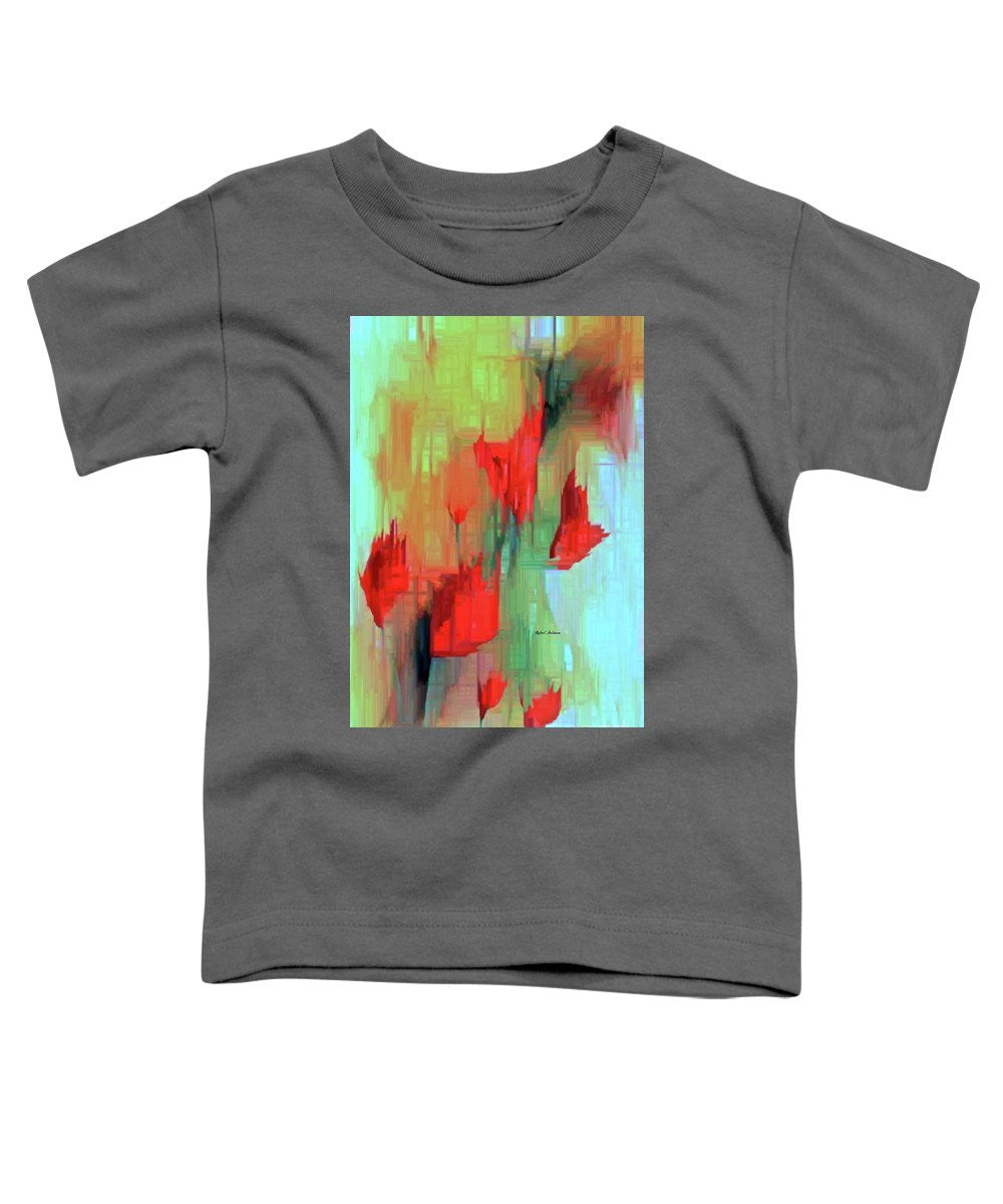 Toddler T-Shirt - Abstract Red Flowers