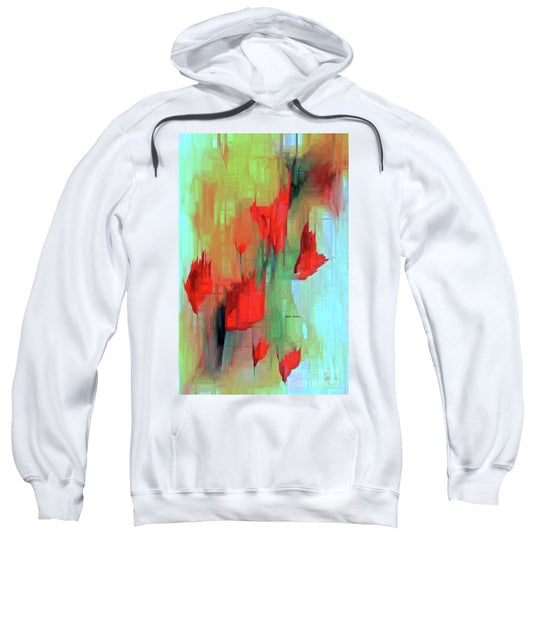 Sweatshirt - Abstract Red Flowers