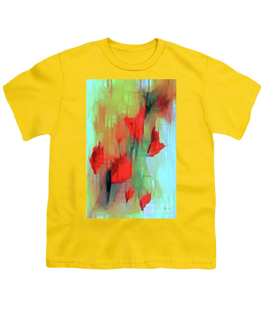 Youth T-Shirt - Abstract Red Flowers