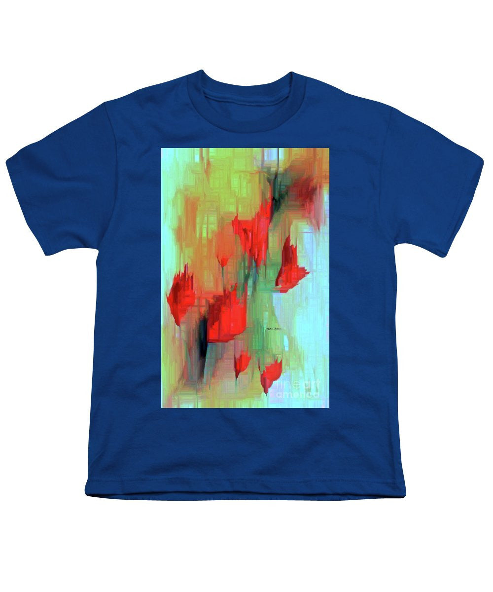 Youth T-Shirt - Abstract Red Flowers