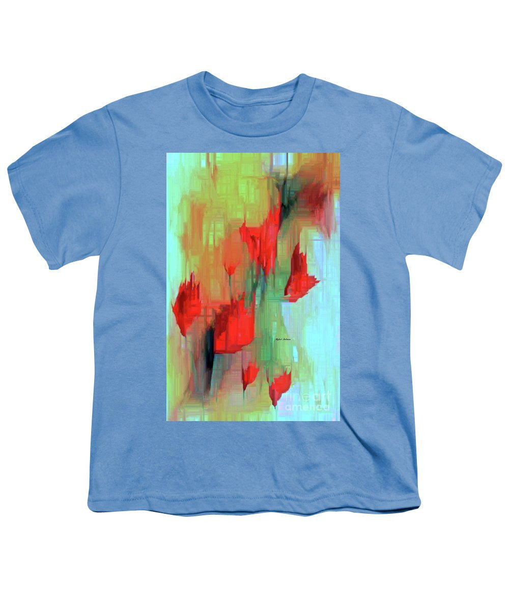 Youth T-Shirt - Abstract Red Flowers