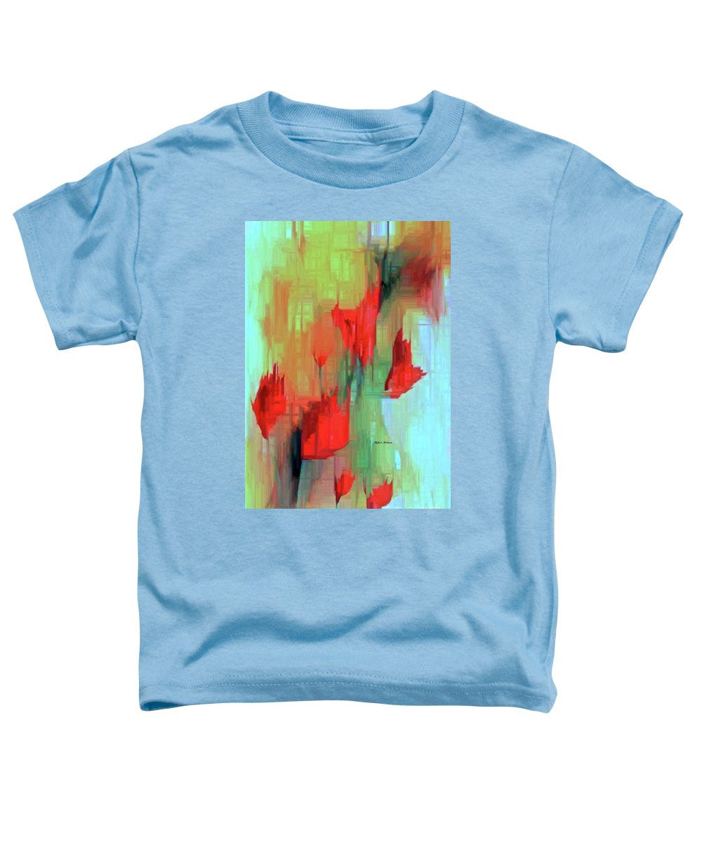 Toddler T-Shirt - Abstract Red Flowers