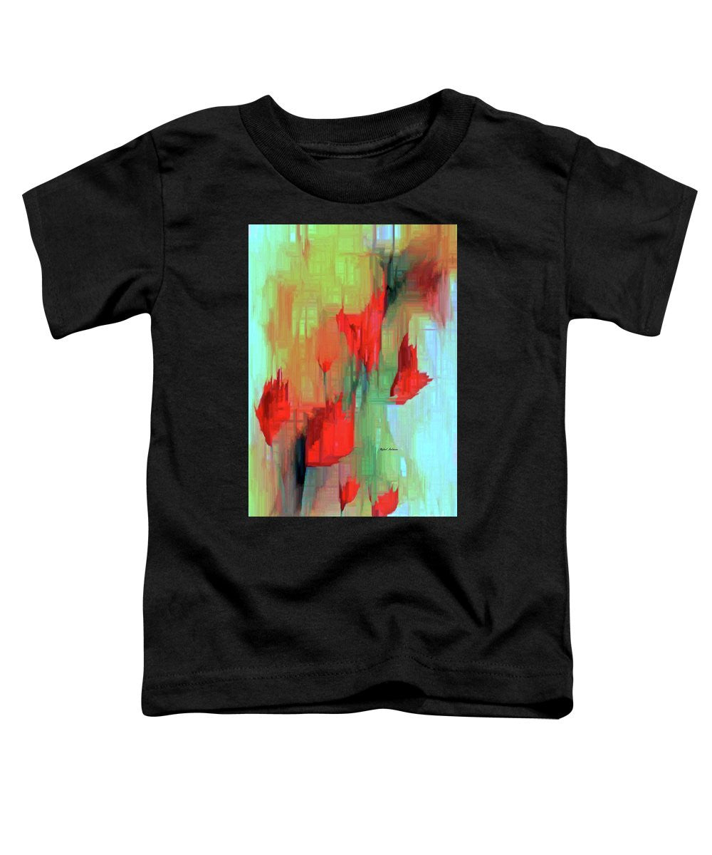 Toddler T-Shirt - Abstract Red Flowers