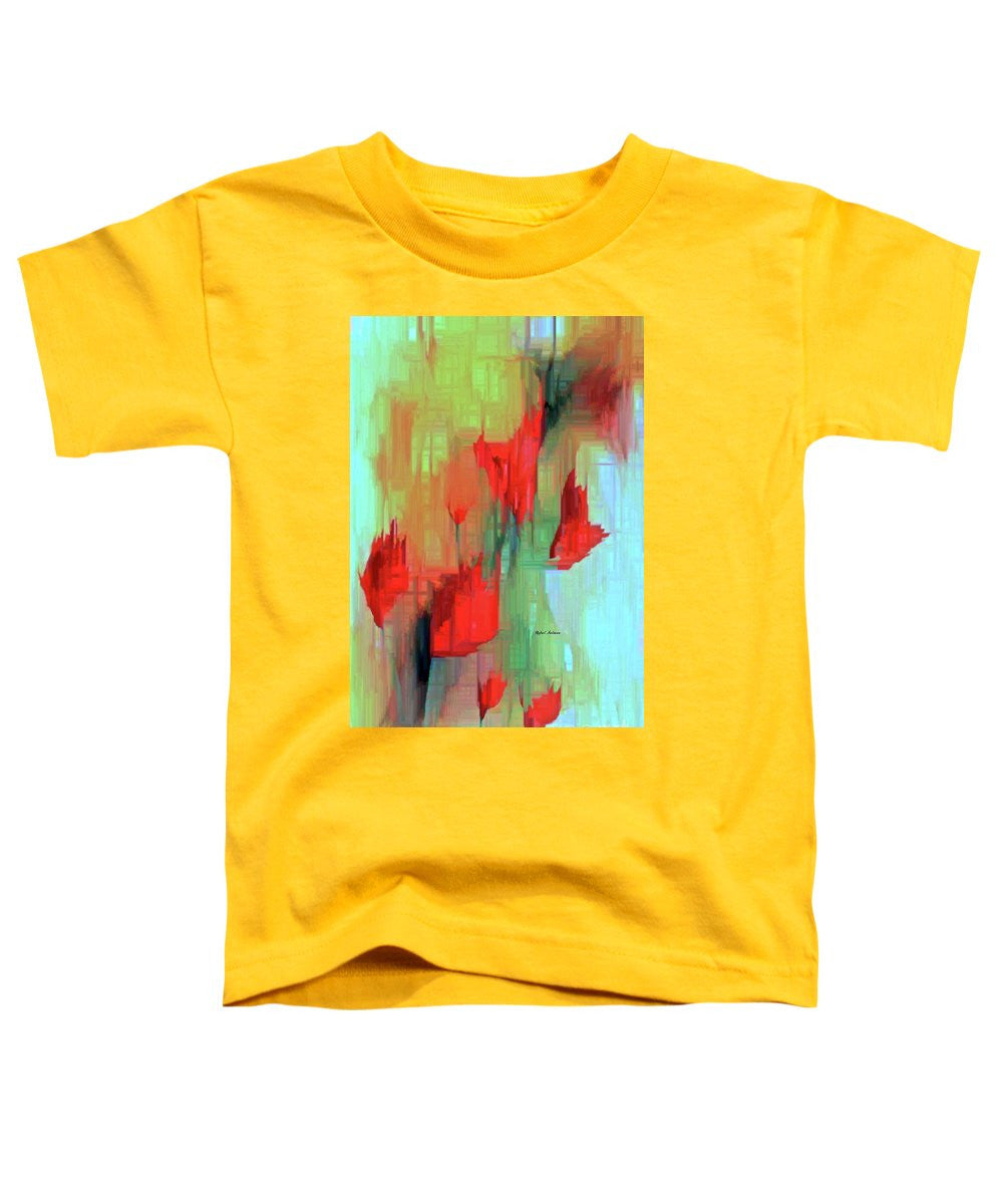 Toddler T-Shirt - Abstract Red Flowers