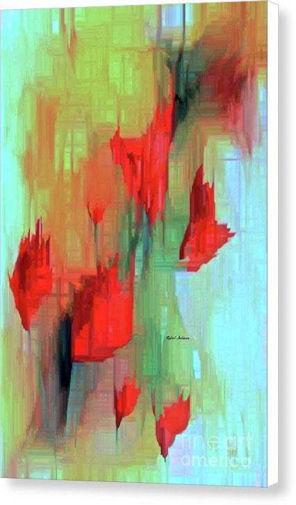 Canvas Print - Abstract Red Flowers