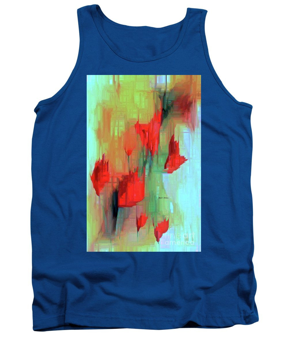 Tank Top - Abstract Red Flowers