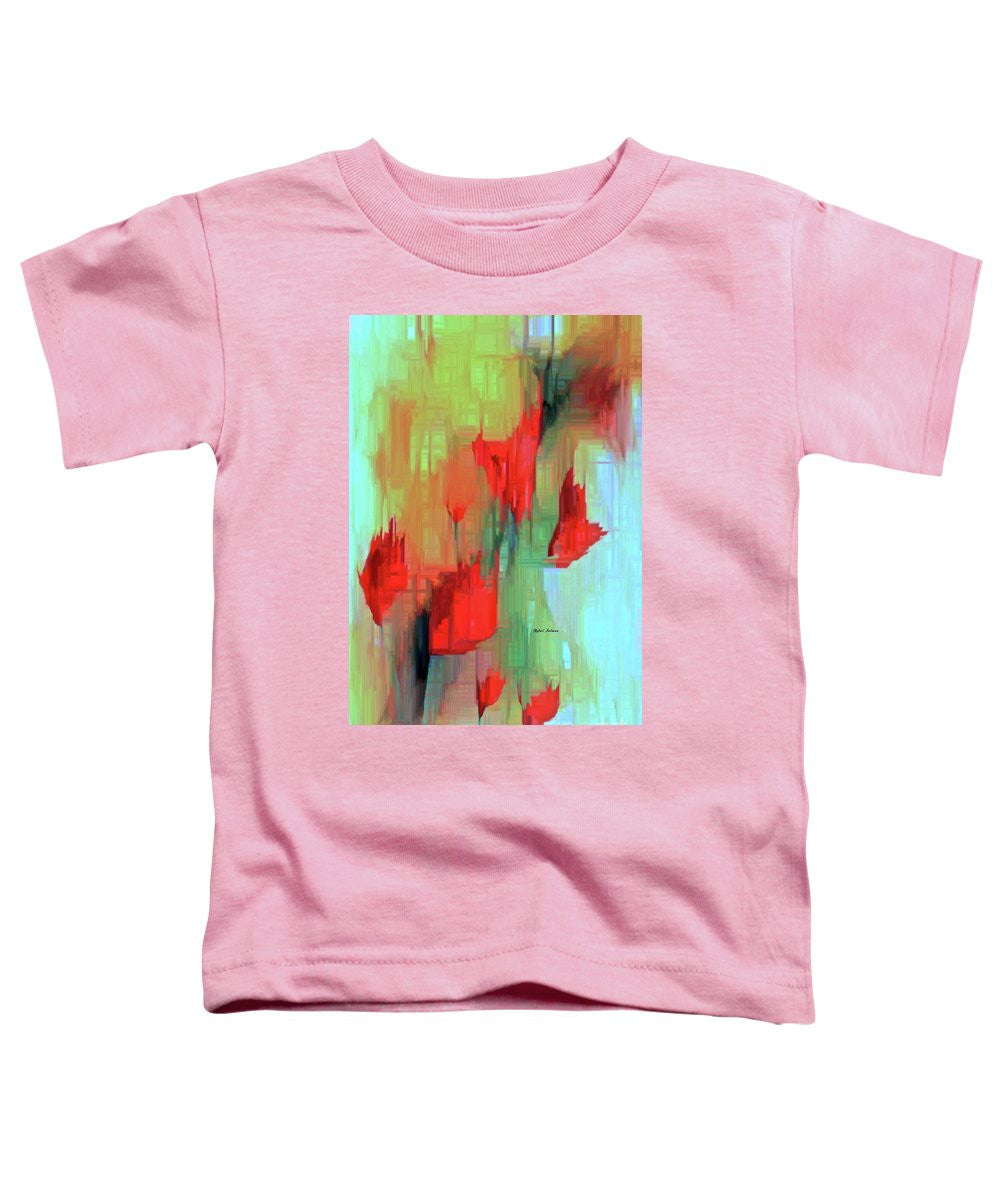 Toddler T-Shirt - Abstract Red Flowers