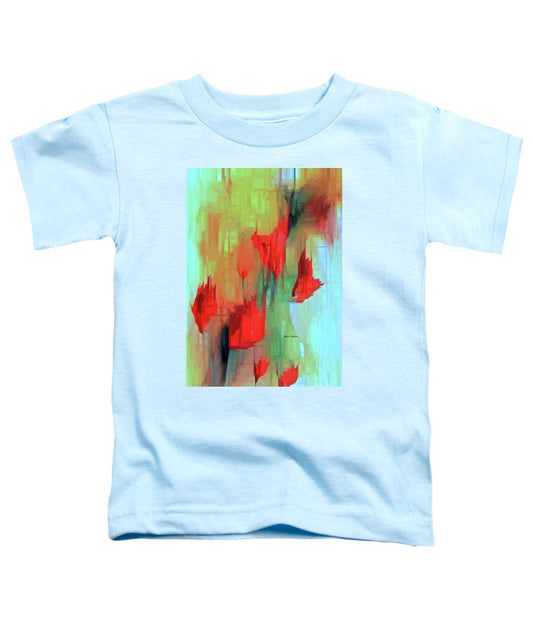 Toddler T-Shirt - Abstract Red Flowers