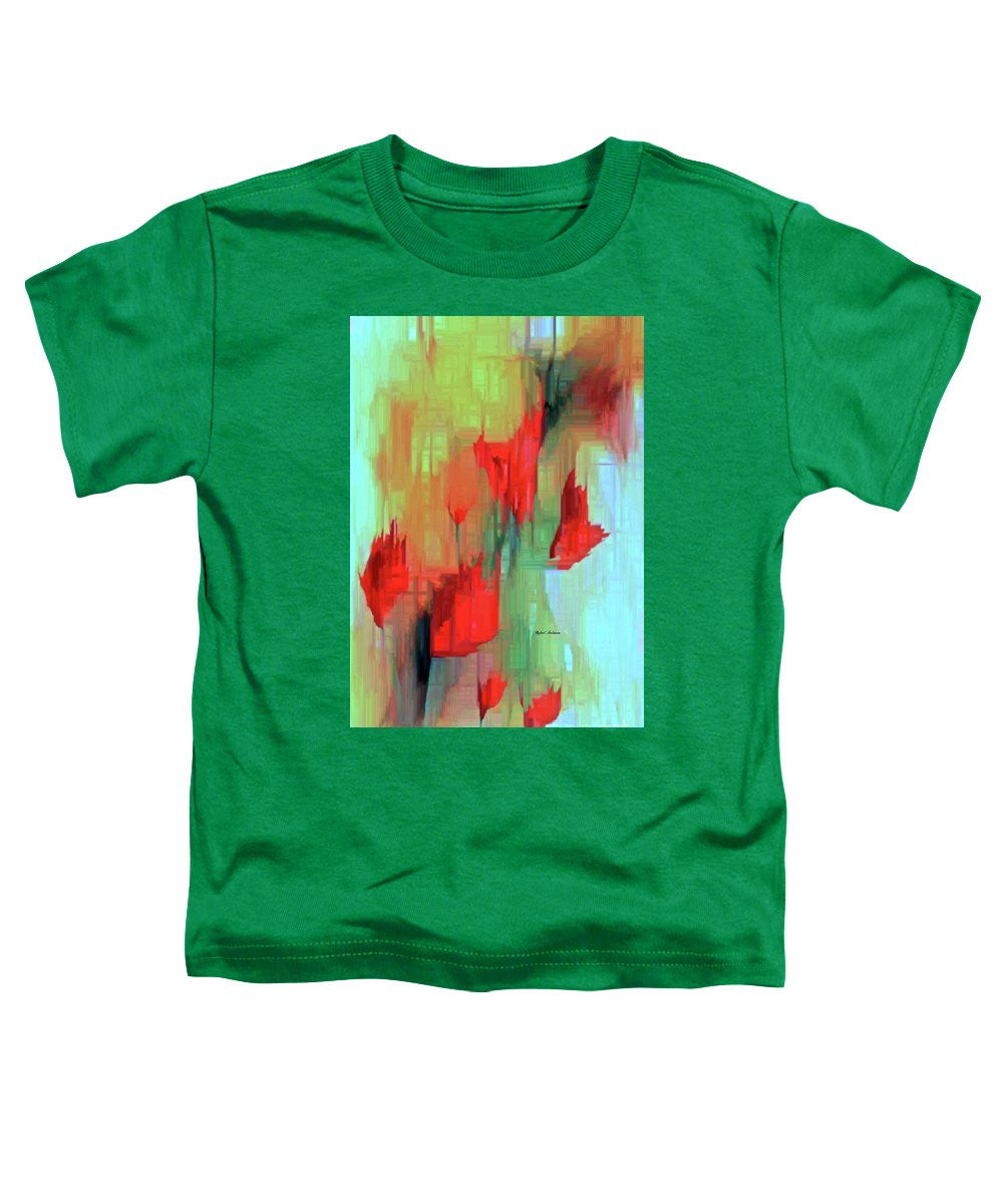 Toddler T-Shirt - Abstract Red Flowers