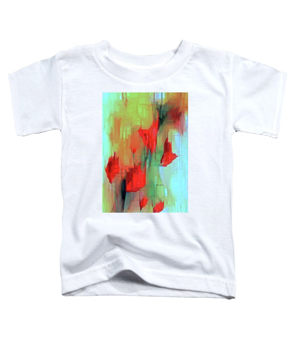 Toddler T-Shirt - Abstract Red Flowers