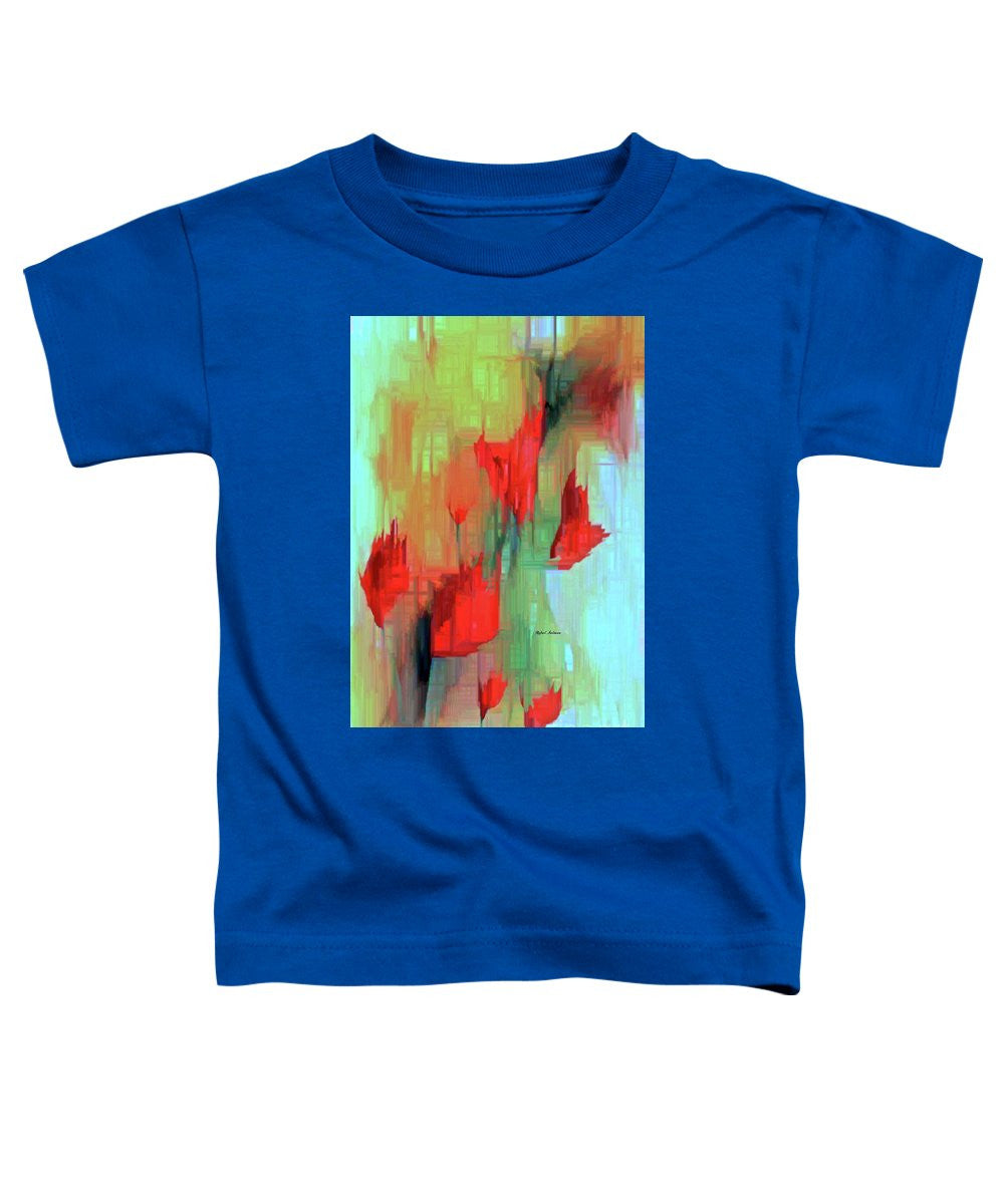 Toddler T-Shirt - Abstract Red Flowers