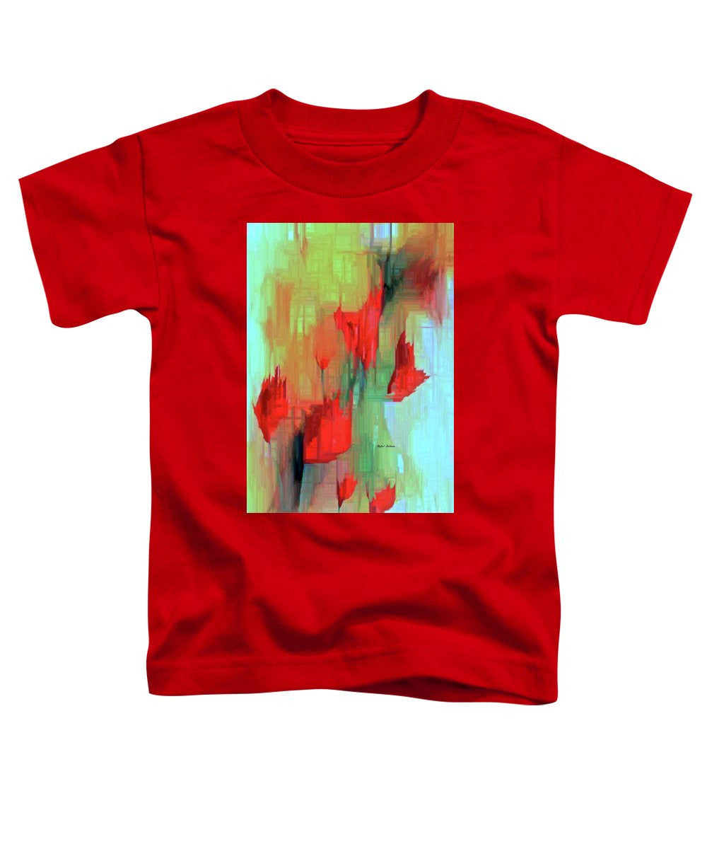 Toddler T-Shirt - Abstract Red Flowers