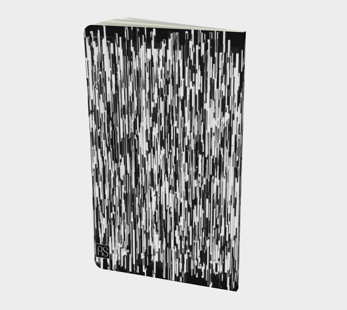 Abstract in Black and White Notebook
