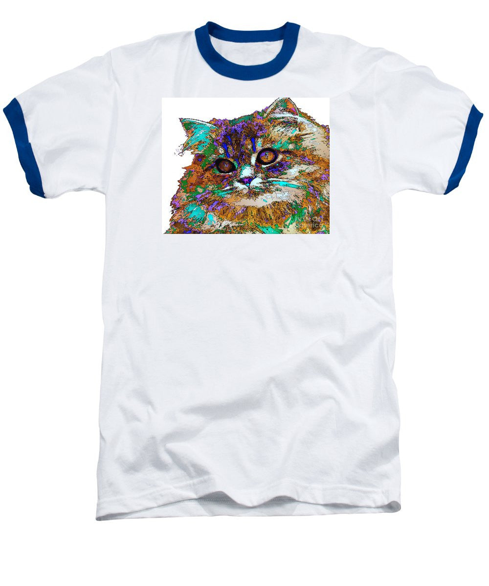 Baseball T-Shirt - Adele The Cat. Pet Series