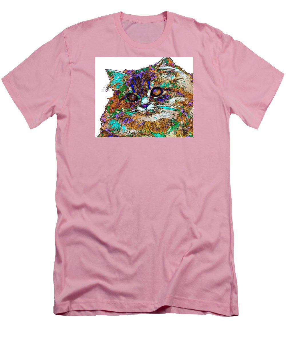 Men's T-Shirt (Slim Fit) - Adele The Cat. Pet Series