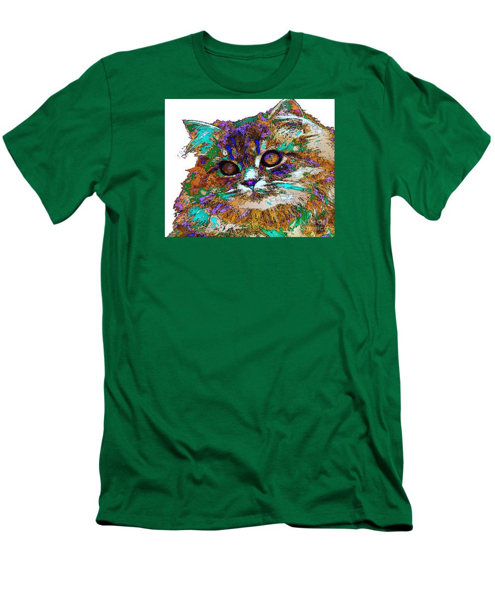 Men's T-Shirt (Slim Fit) - Adele The Cat. Pet Series