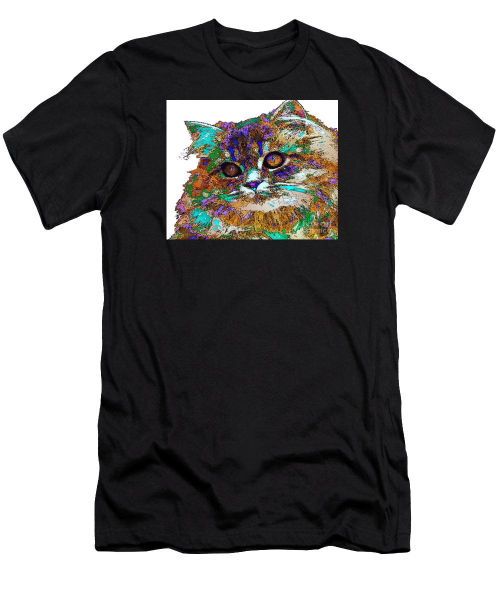 Men's T-Shirt (Slim Fit) - Adele The Cat. Pet Series