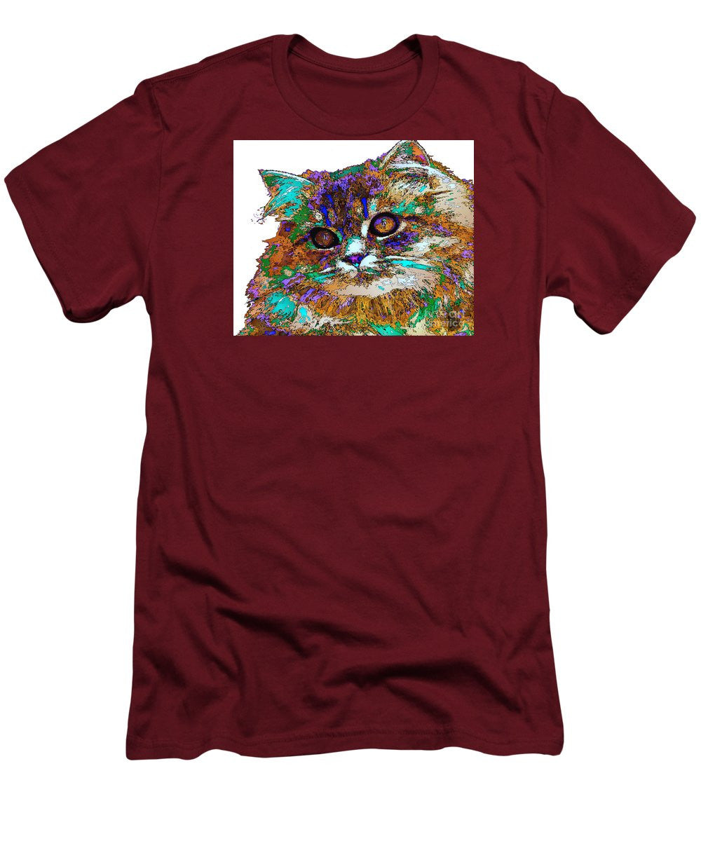 Men's T-Shirt (Slim Fit) - Adele The Cat. Pet Series