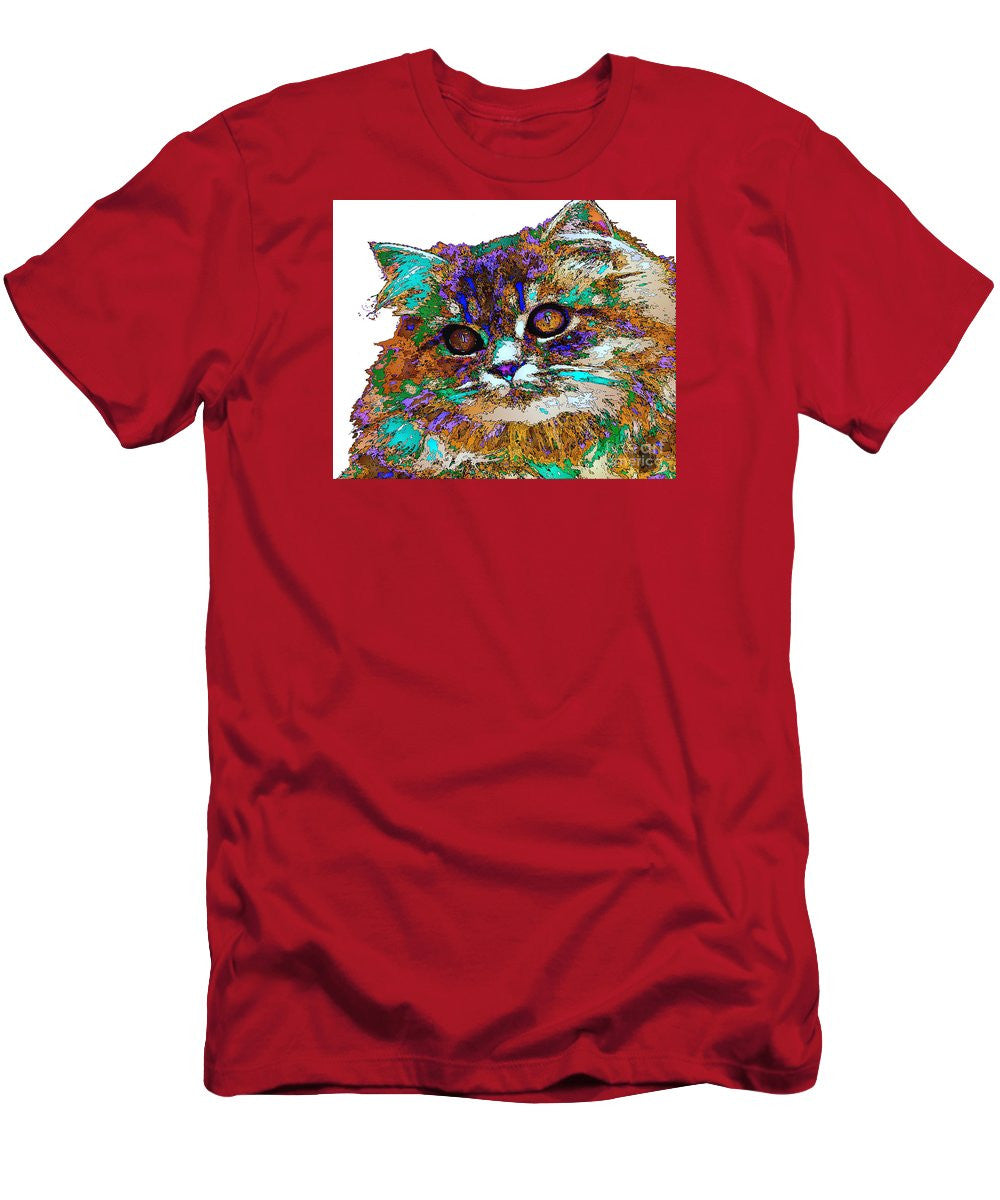 Men's T-Shirt (Slim Fit) - Adele The Cat. Pet Series