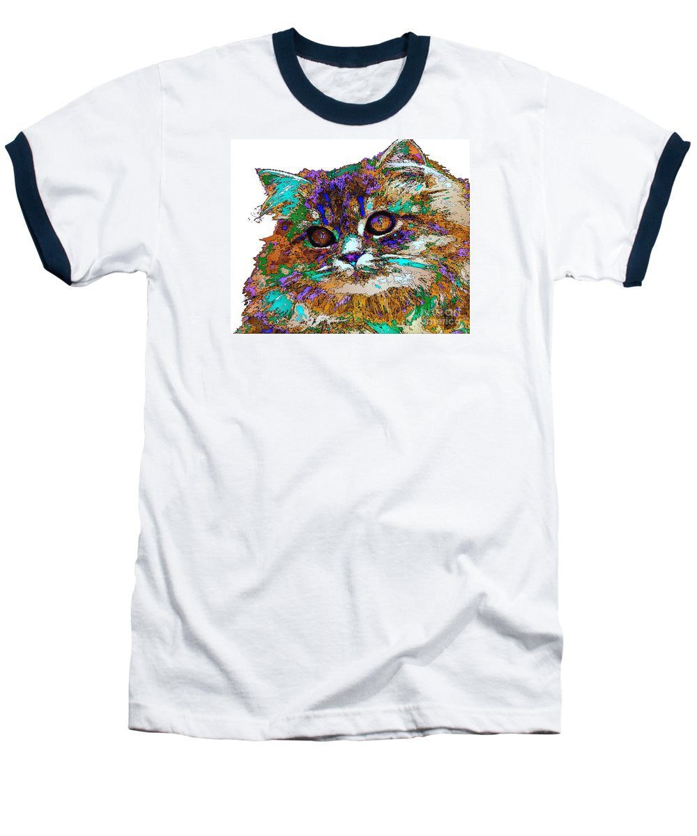 Baseball T-Shirt - Adele The Cat. Pet Series