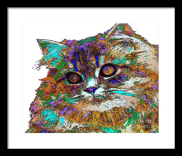 Framed Print - Adele The Cat. Pet Series